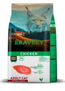 BRAVERY - לחתול בוגר סטרילייזד- עוף