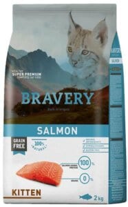 BRAVERY - לחתול גור - סלמון 2 קג