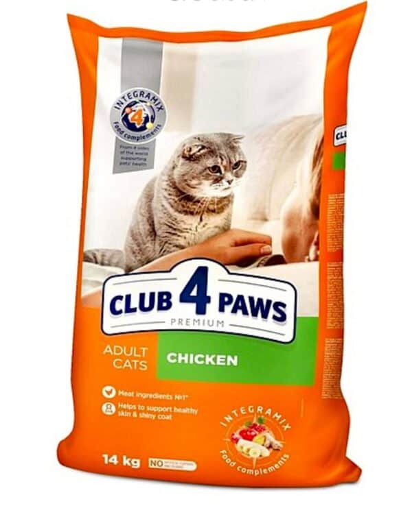 CLUB 4 PAWS - לחתול בוגר - עוף - 14 קג