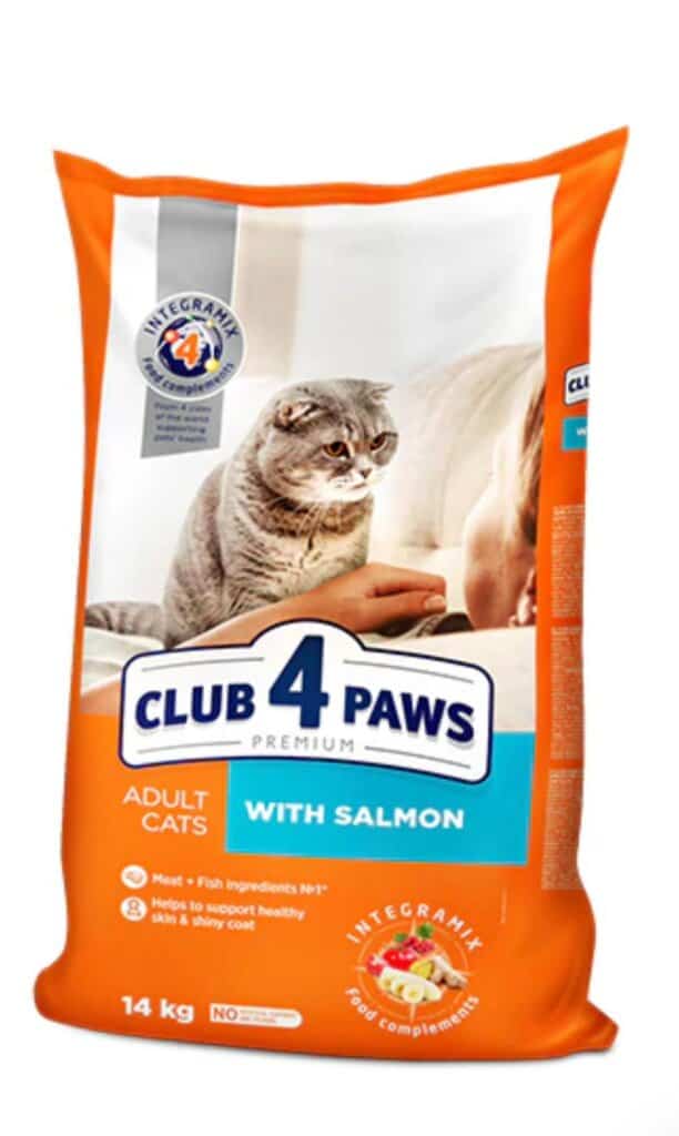 CLUB 4 PAWS – לחתול בוגר -סלמון – 14 קג