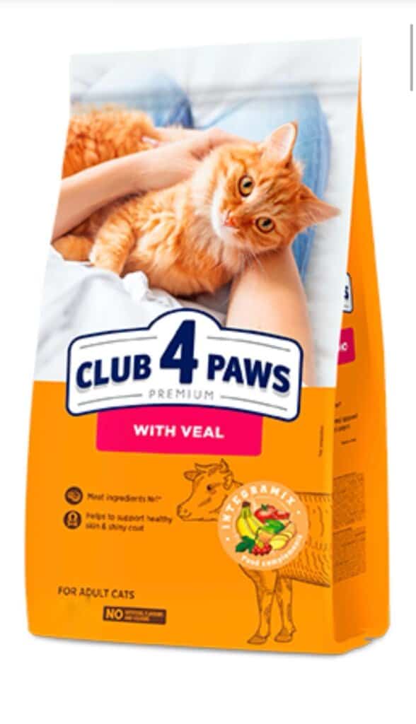 CLUB 4 PAWS – לחתול בוגר – עגל 14 קג