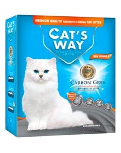 CATS WAY - חול מתגבש לחתול קטס וויט עם פחם אפור - 10 ליטר