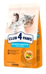 CLUB 4 PAWS-SENSITIVE DIGESTION - לחתול עם מערכת עיכול רגישה