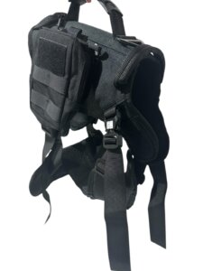 רתמה טקטית עם אבזם מתכת  ו 2 אחסונים