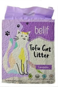 BELIF - חול טופו אקולוגי מתגבש לחתול ניחוח לוונדר