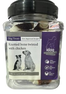 I DOG - מקל עור טבעי עטוף בעוף - 400 גר