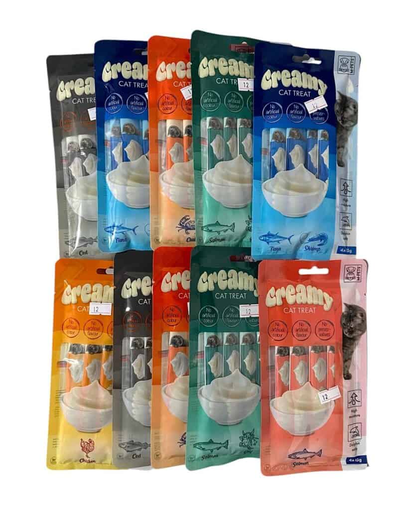 CREAMY – חטיפים שלוקים לחתולים – 10 אריזות