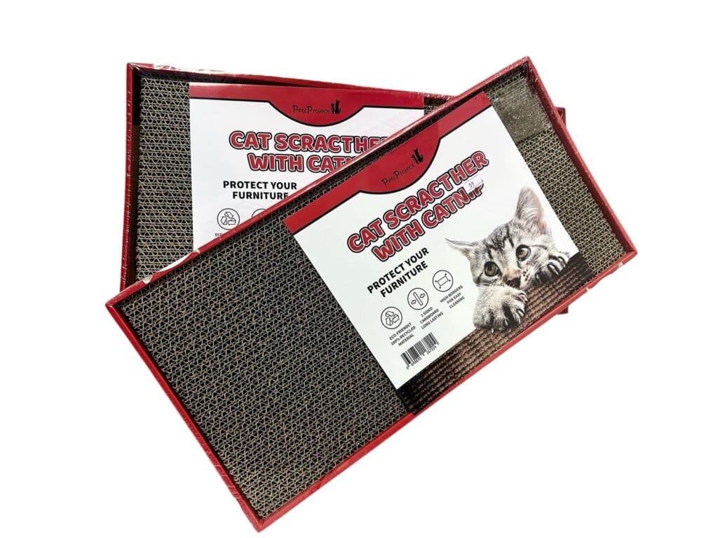 קרטון גירוד לחתולים עם קטניפ  – 2 יחי