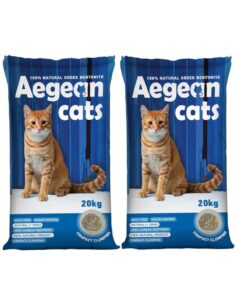 AEGEAN - חול חתולים 20 קג + 20 ק"ג - 2 שקי חול