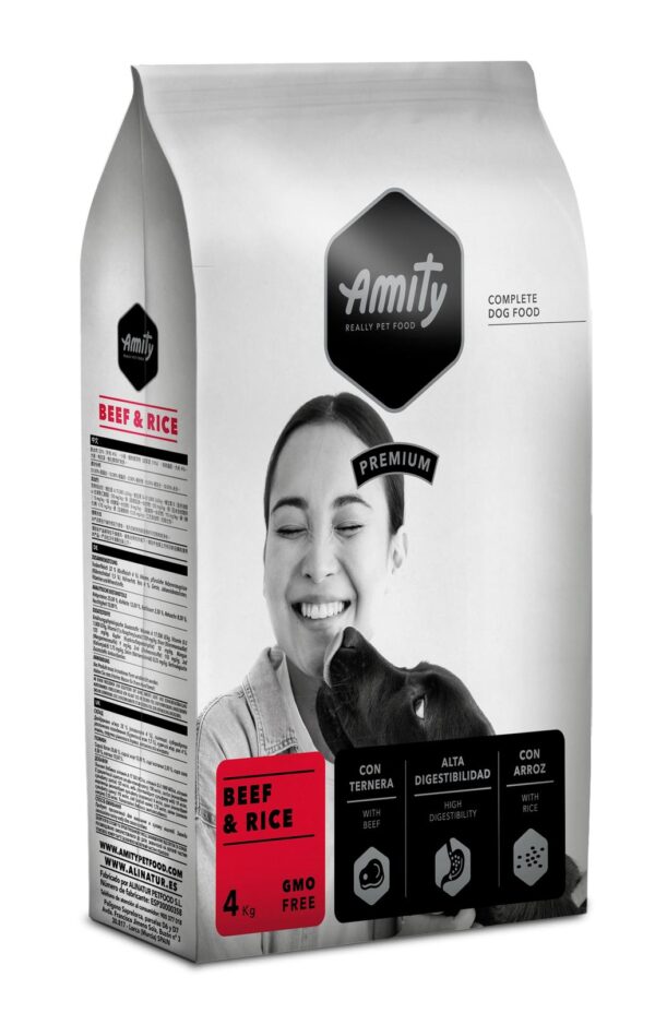 AMITY PREMIUM - לכלבים בוגרים - בקר ואורז