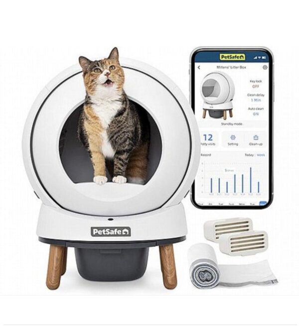 PetSafe Smart Spin - ארגז חול חכם לניקוי עצמי עם אפליקציה
