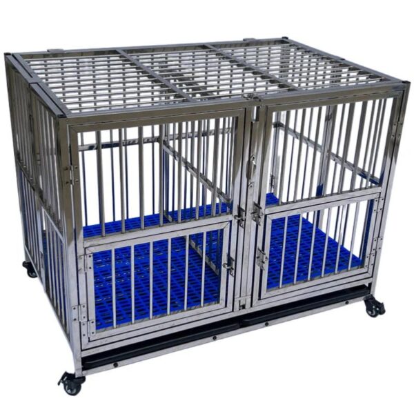 כלוב נירוסטה לכלבים – פתרון חזק, בטוח ואמין לאורך זמן - 3 מידות