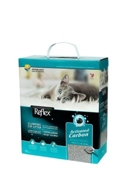 REFLEX – חול לחתולים – פחם פעיל – 10 ליטר