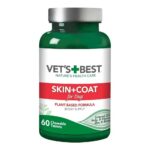 Vet’s Best Skin + Coat – תוסף תזונה לשמירה העור והפרווה – 60 טבליות