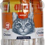 Wanpy Creamy – חטיף קרמי לחתולים בטעם עוף – 40 × 14 גרם